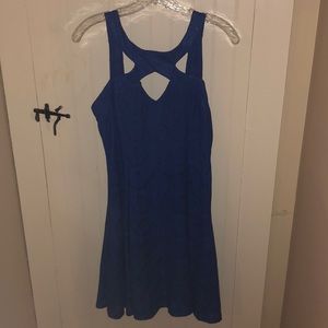 Blue Charlotte Russe cutout dress